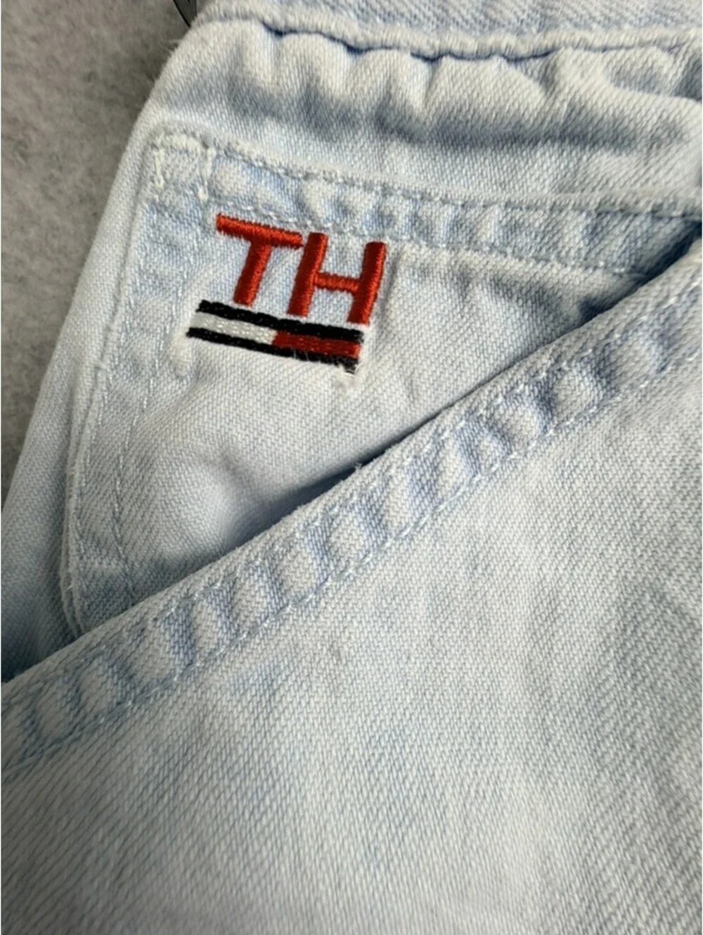 Tommy Hilfiger Mens Jeans W31 L29 Light Wash Blue Carpenter Workwear Relaxed Fit